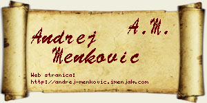 Andrej Menković vizit kartica
